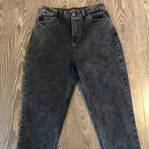 High Rise Acid Wash Mom Jean- Boohoo